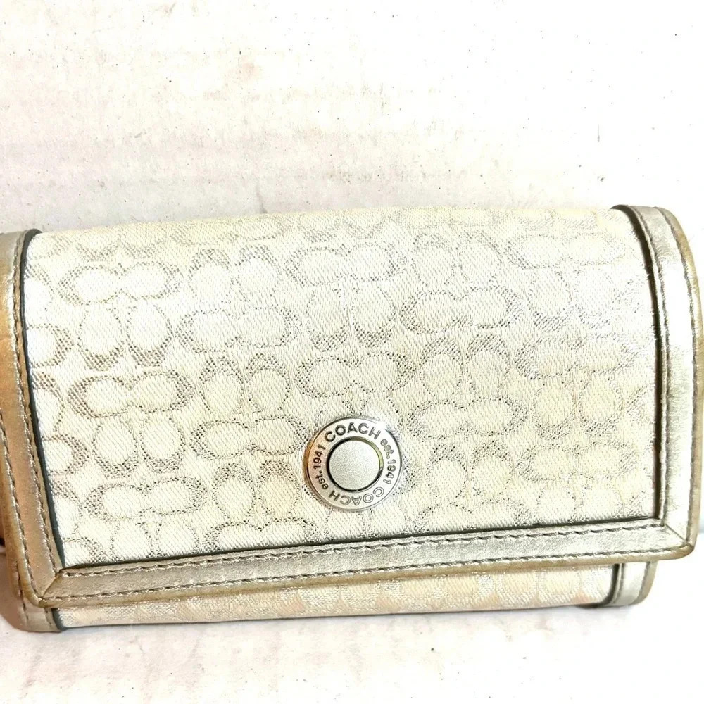 Coach CC signature print canvas wallet